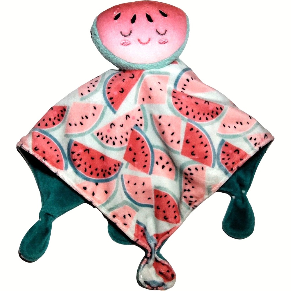 Mary Meyer Watermelon Baby‎ Security Blanket Lovey Green Pink Knot Girl 14"